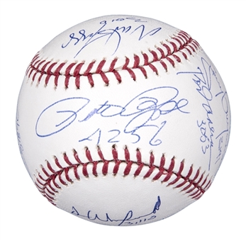3,000 Hit Club Multi-Signed and Inscribed Baseball Signed by 10 Including Rose, Ripken & Gwynn (Steiner & PSA/DNA PreCert)